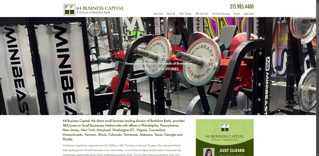 44 Business Capital website screenshot