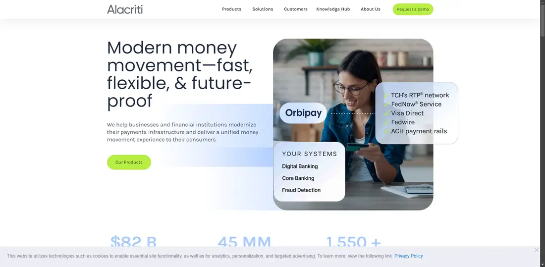 Alacriti, Inc. website screenshot