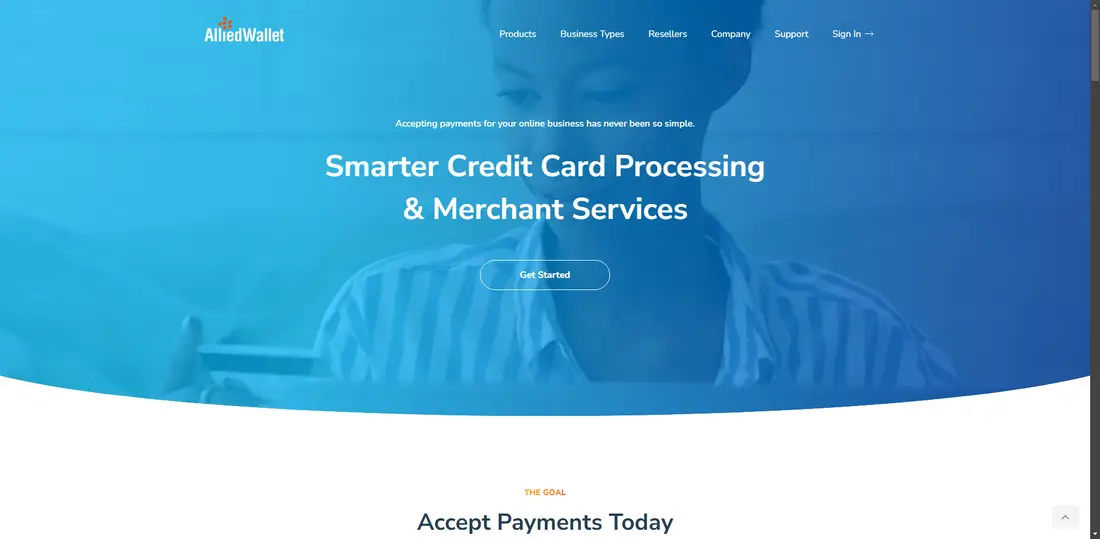 Allied Wallet website screenshot