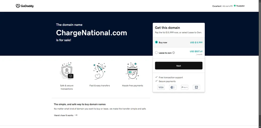 ChargeNational website screenshot