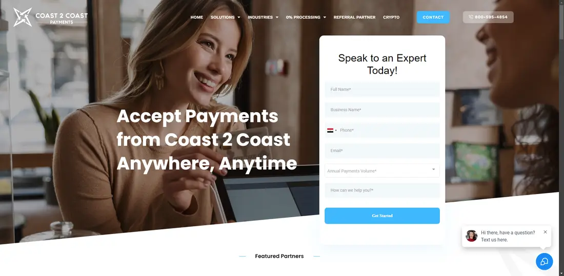 Coast 2 Coast Payments website screenshot