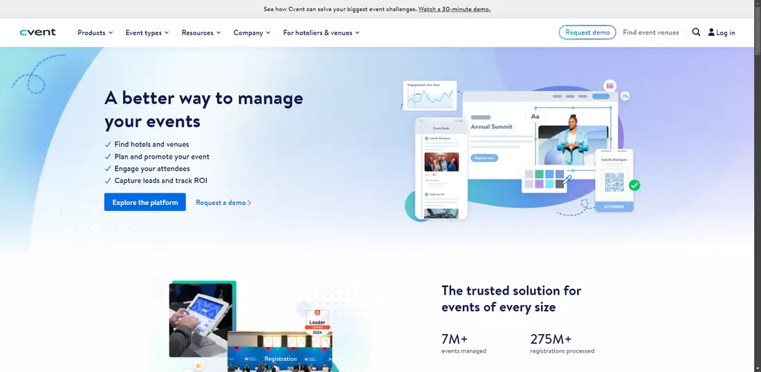 Cvent, Inc website screenshot