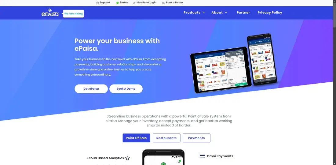 ePaisa website screenshot