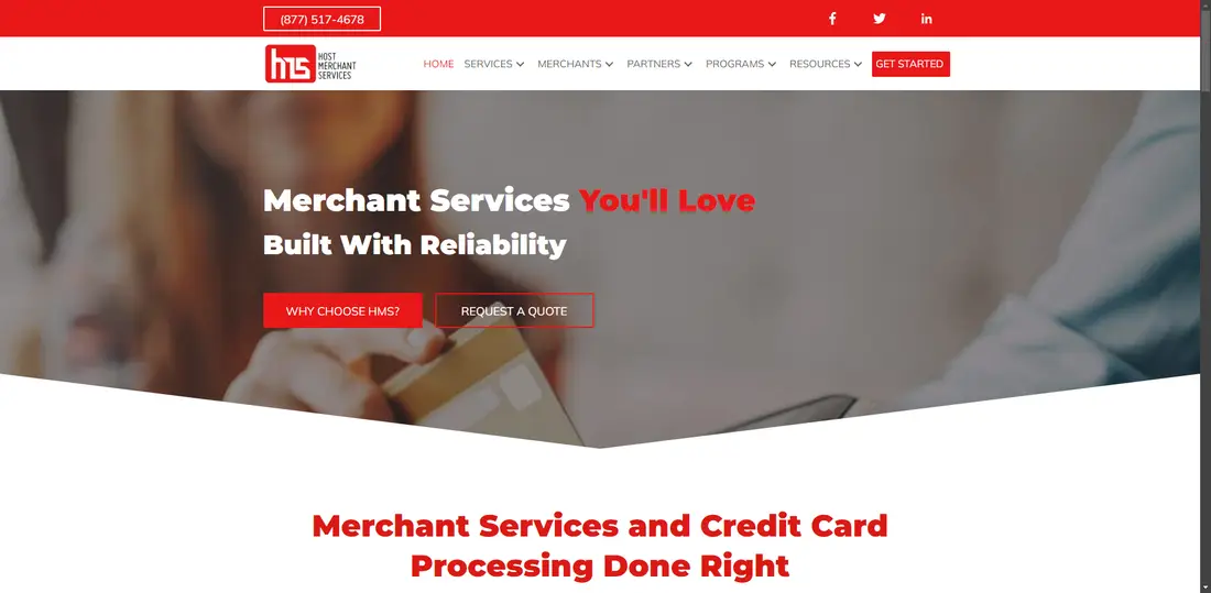 Host Merchant Services, LLC website screenshot