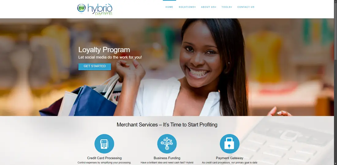 Hybrid Business Solutions website screenshot