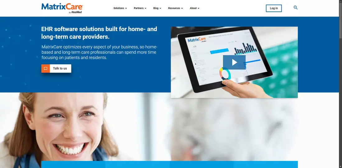 MatrixCare website screenshot