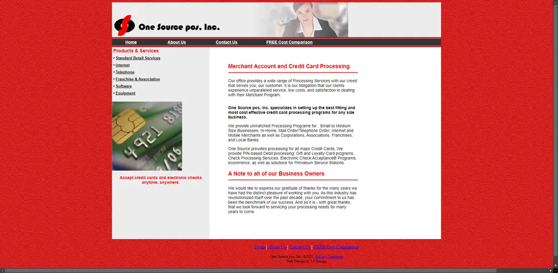 One Source POS website screenshot