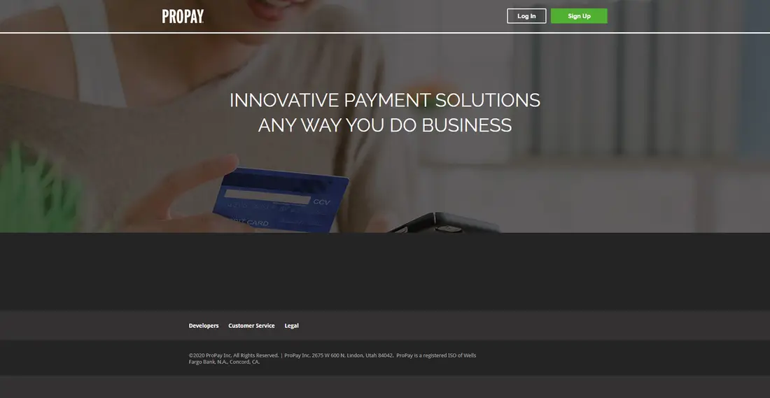ProPay, Inc. website screenshot