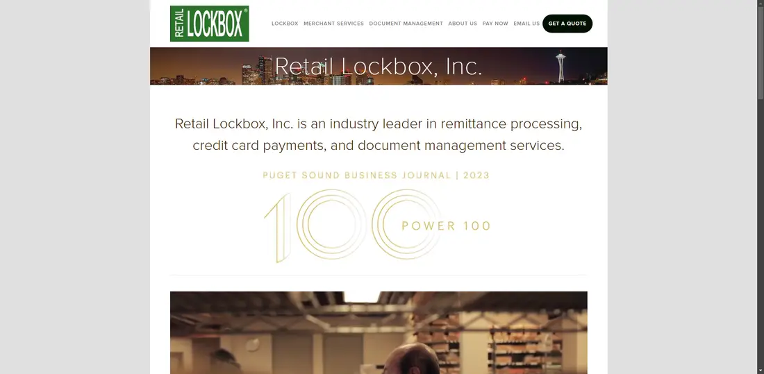 Retail Lockbox website screenshot