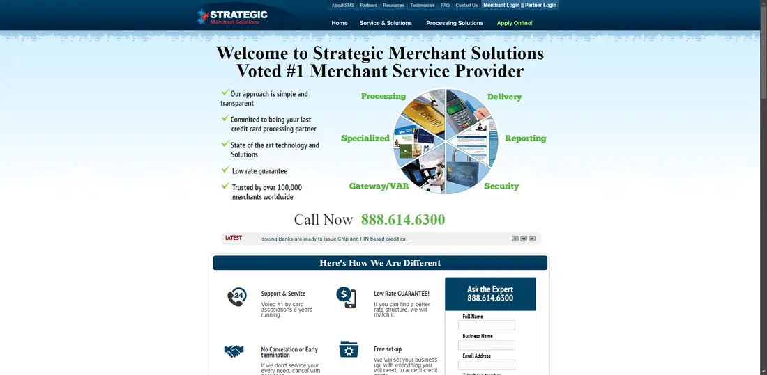 Strategic Merchant Solutions website screenshot