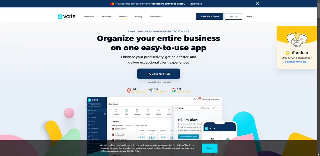vCita, Inc website screenshot