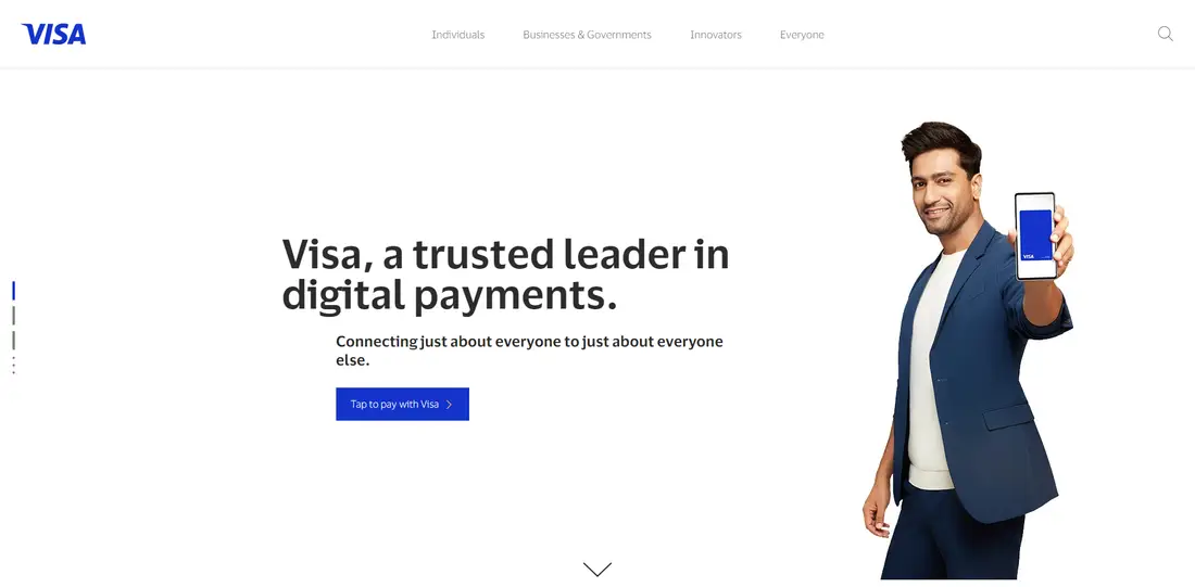 Visa, Inc website screenshot