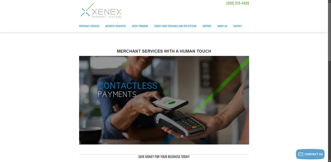 Xenex Payment Systems website screenshot