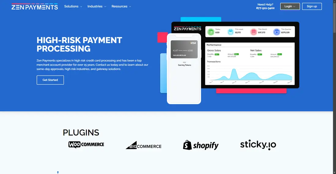Zen Payments website screenshot