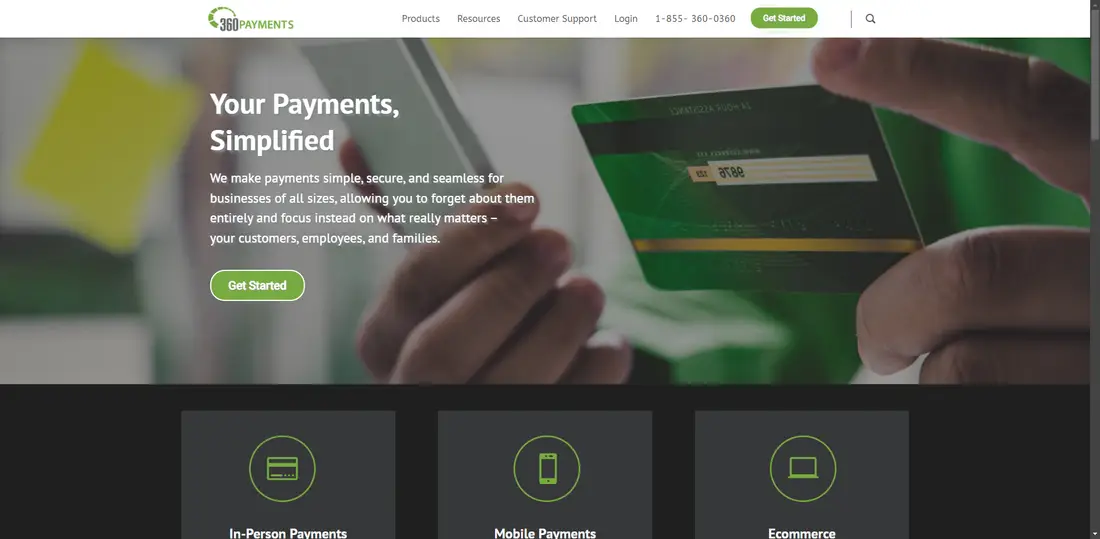 360 Payment Solutions, Inc. website screenshot