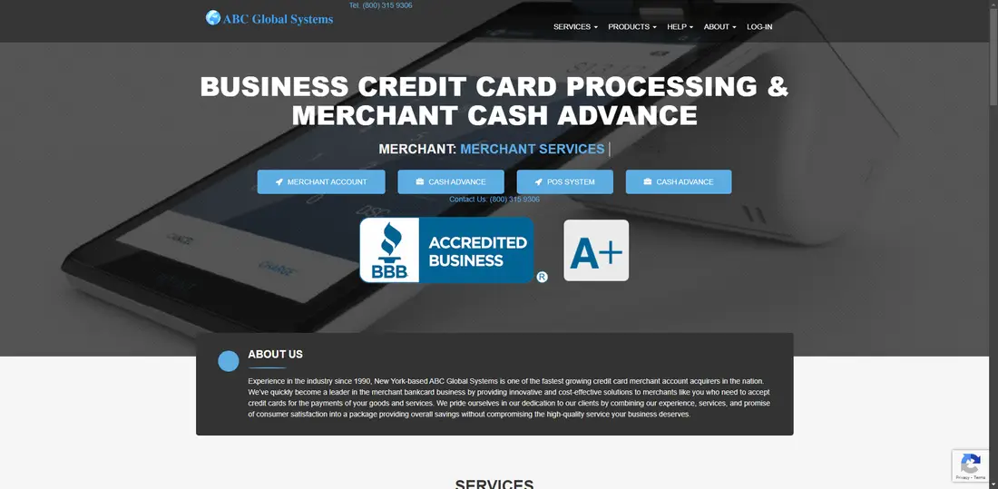 ABC Global Systems website screenshot