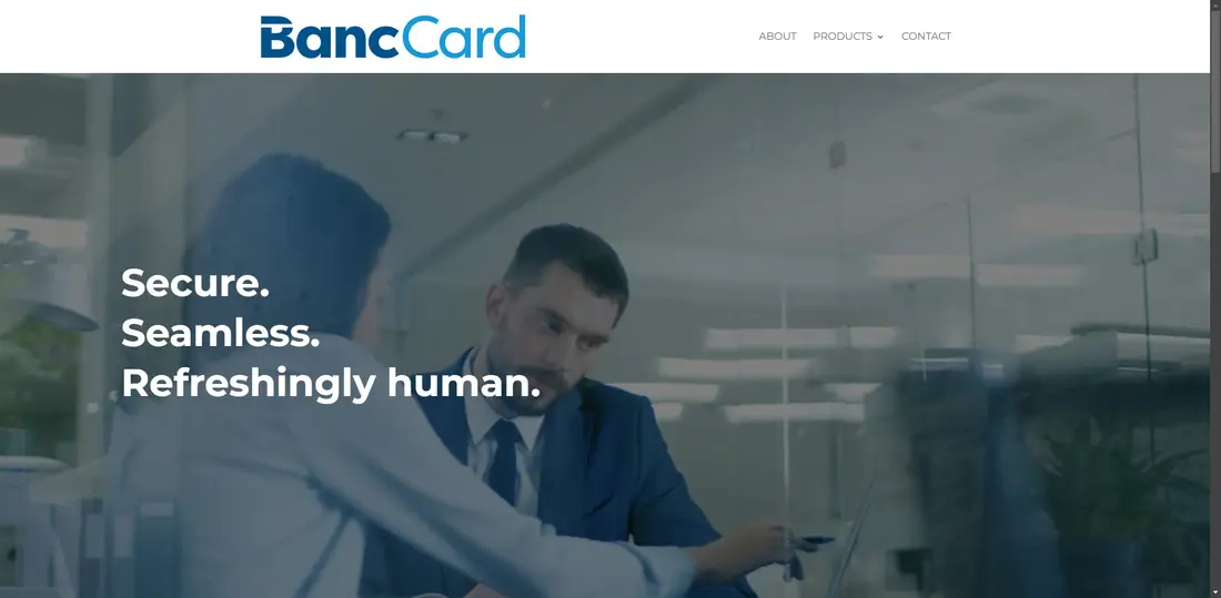 Banc Card Of America website screenshot