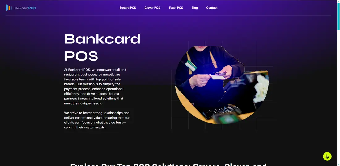 Restaurant Point of Sale website screenshot