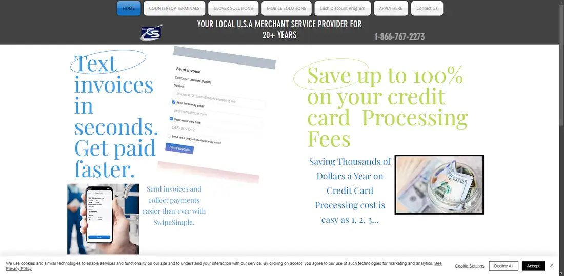 Cardsmart Merchant Services, Inc. website screenshot