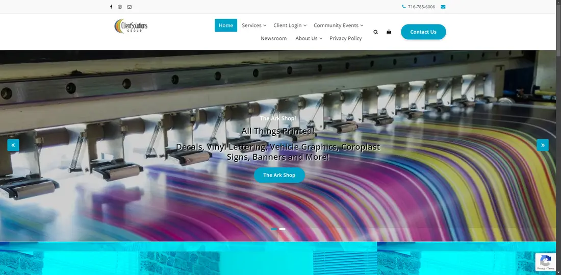 Client Solutions Group website screenshot