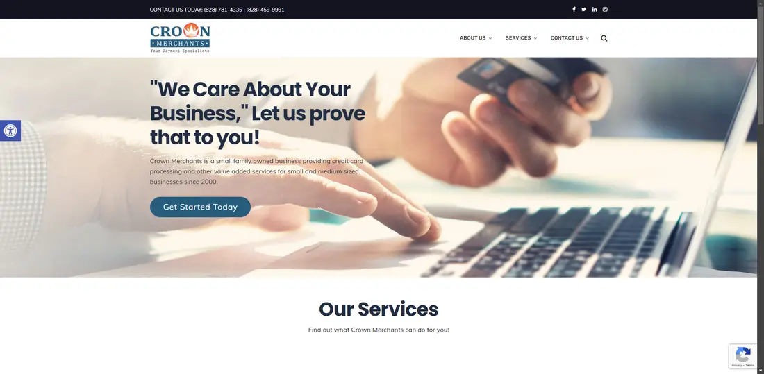 Crown Merchants website screenshot