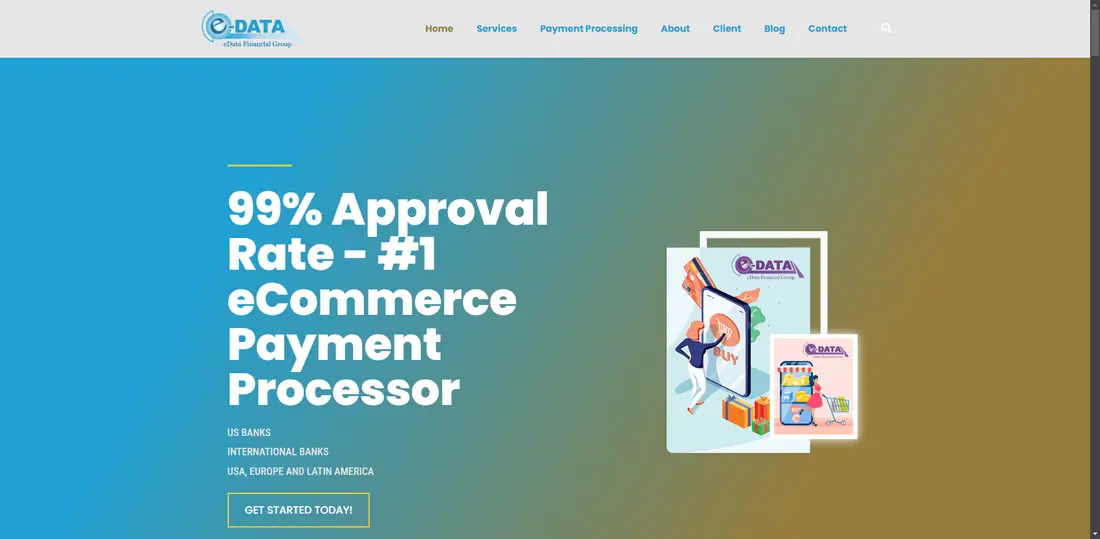 E-Data Financial Group website screenshot