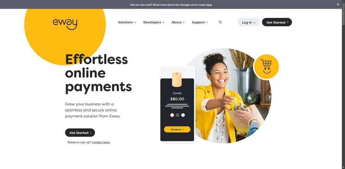 eWAY website screenshot