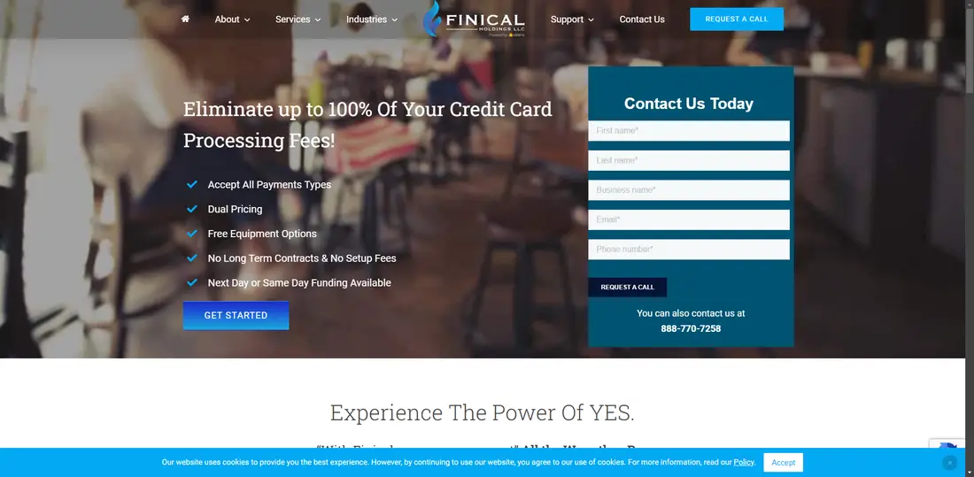 Finical, Inc. website screenshot