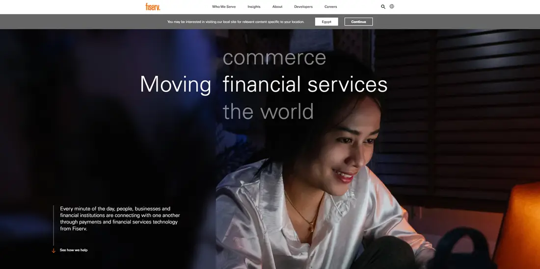 Fiserv, Inc website screenshot