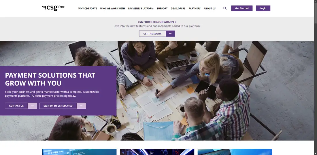 Forte Payment Systems website screenshot