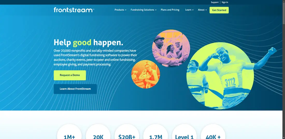 FrontStream website screenshot