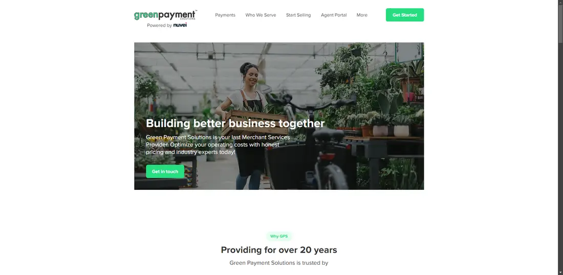 Green Payment Solutions website screenshot