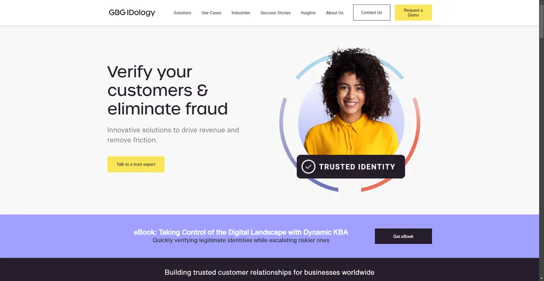 Idology, Inc. website screenshot