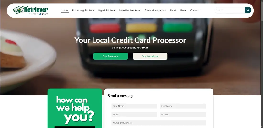 Retriever Payment Systems website screenshot