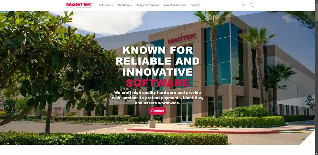 MagTek website screenshot
