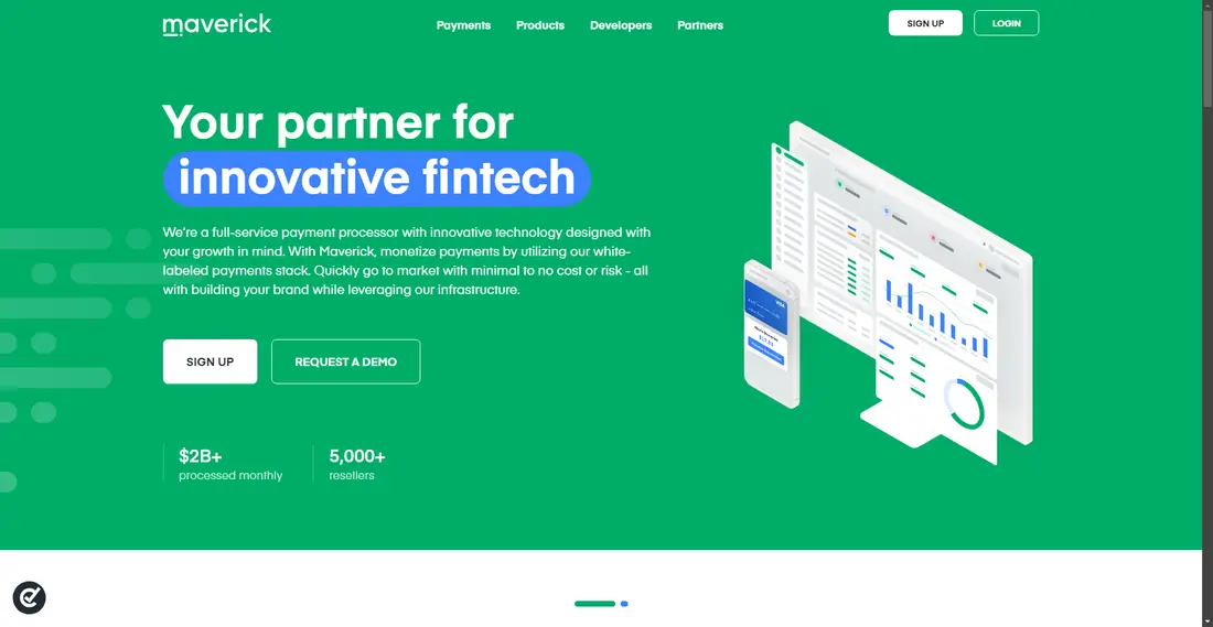 Maverick Bankcard website screenshot
