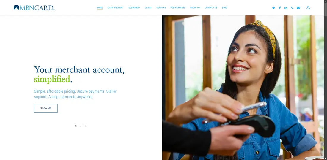 MBNCARD, Inc. website screenshot