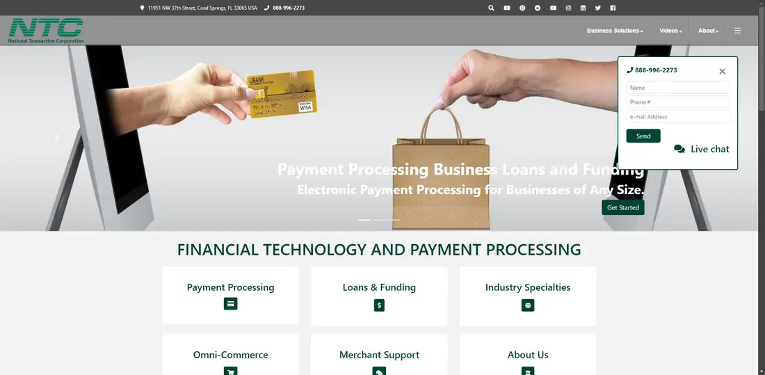 National Transaction Corporation website screenshot
