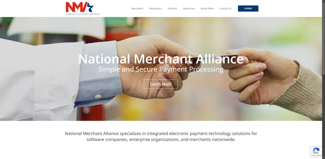 National Merchant Alliance, LLC website screenshot