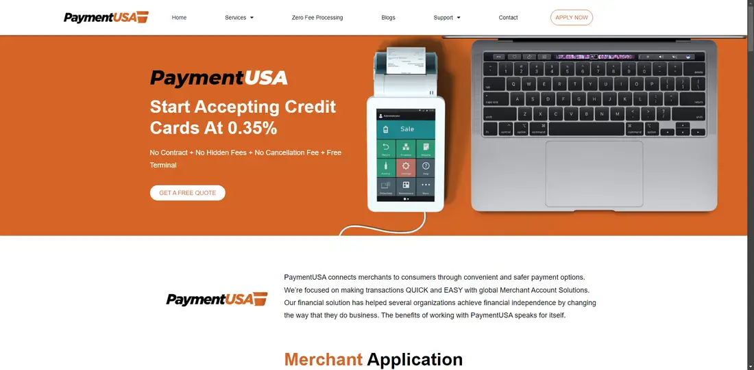 PaymentUSA website screenshot