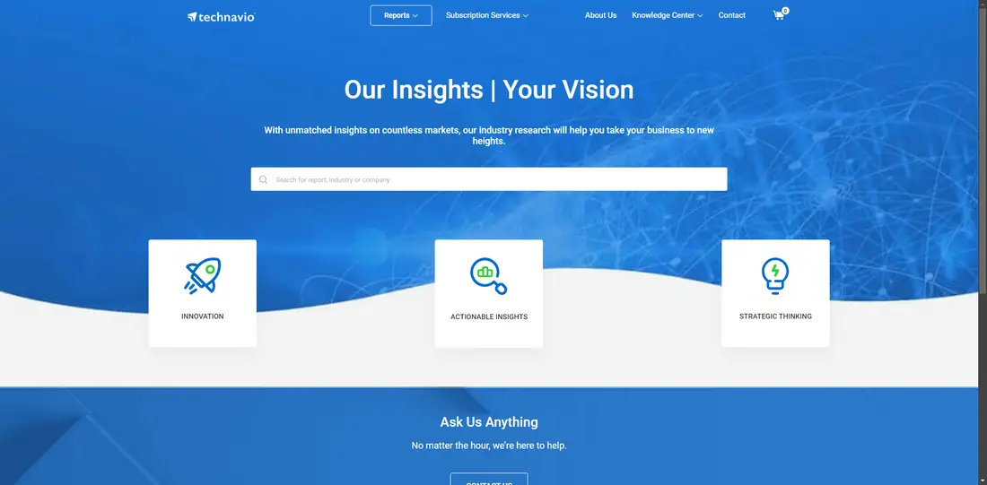 technavio website screenshot