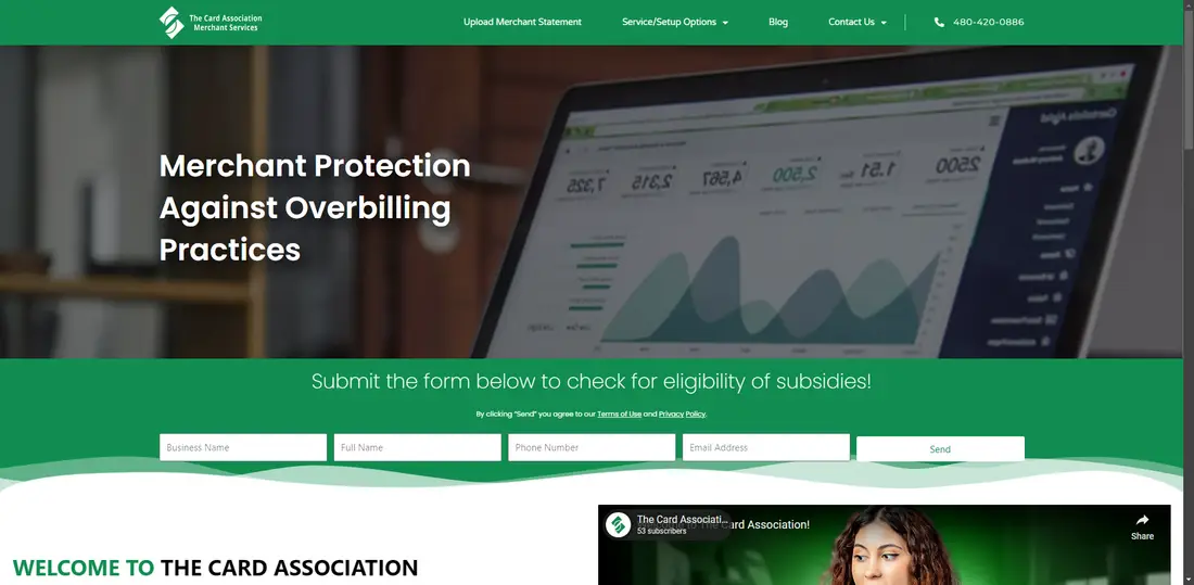 The Card Association website screenshot