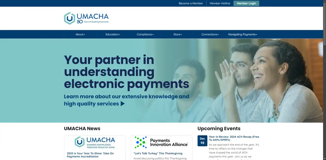 umacha.org website screenshot
