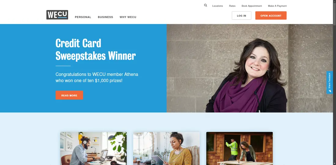 Whatcom Educational Credit Union website screenshot