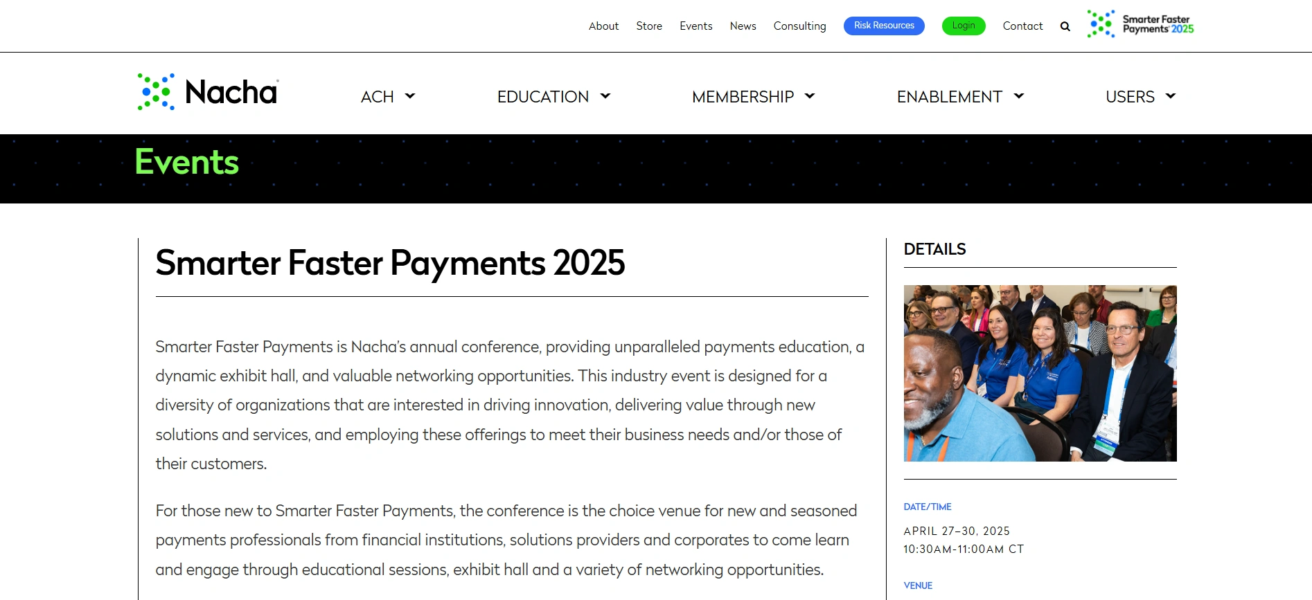 Nacha's Smarter Faster Payments 2025
