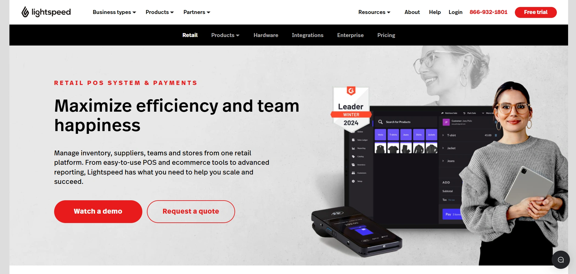 Lightspeed retail coud pos system for managing large and complex inventories