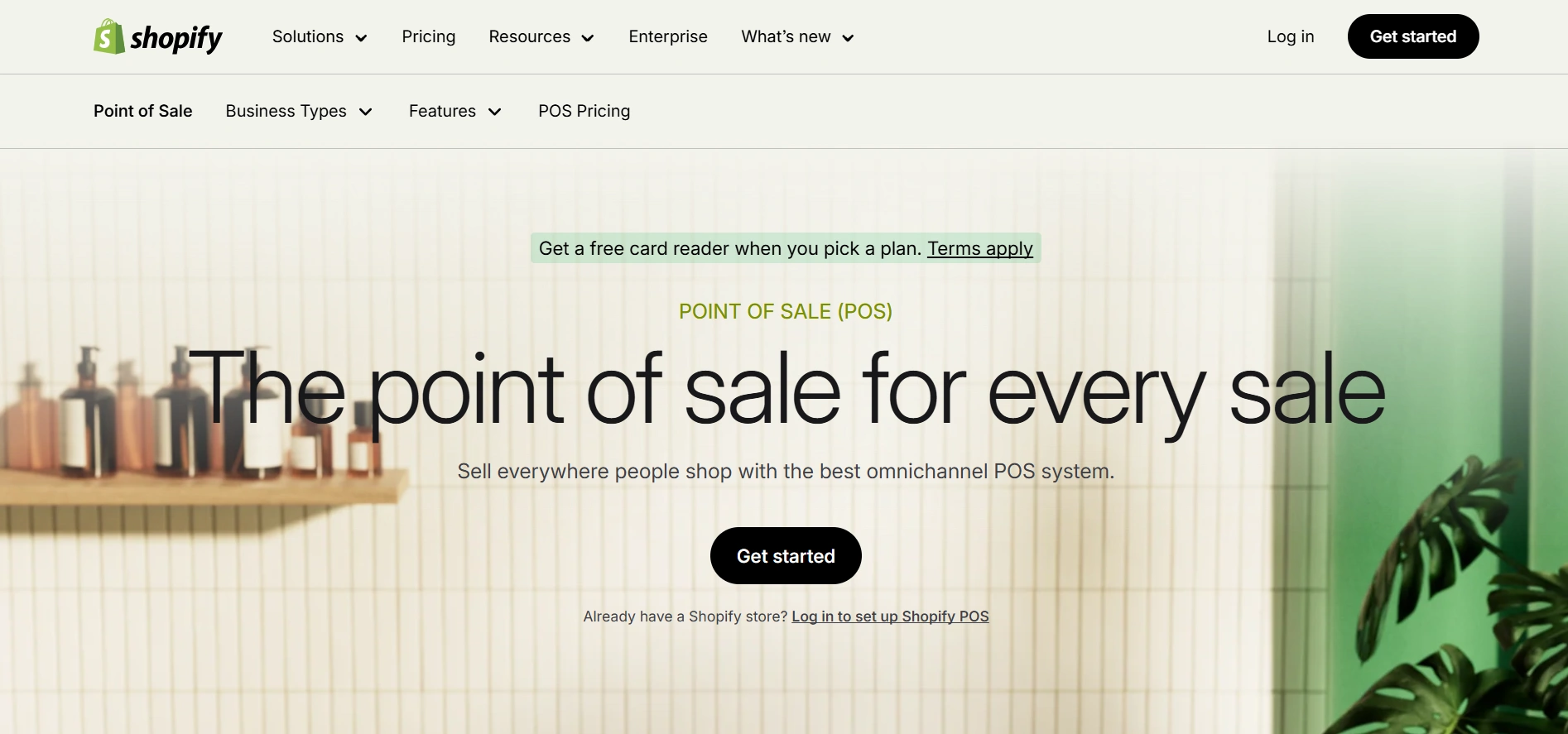 Shopify omnichannel cloud point of sale system