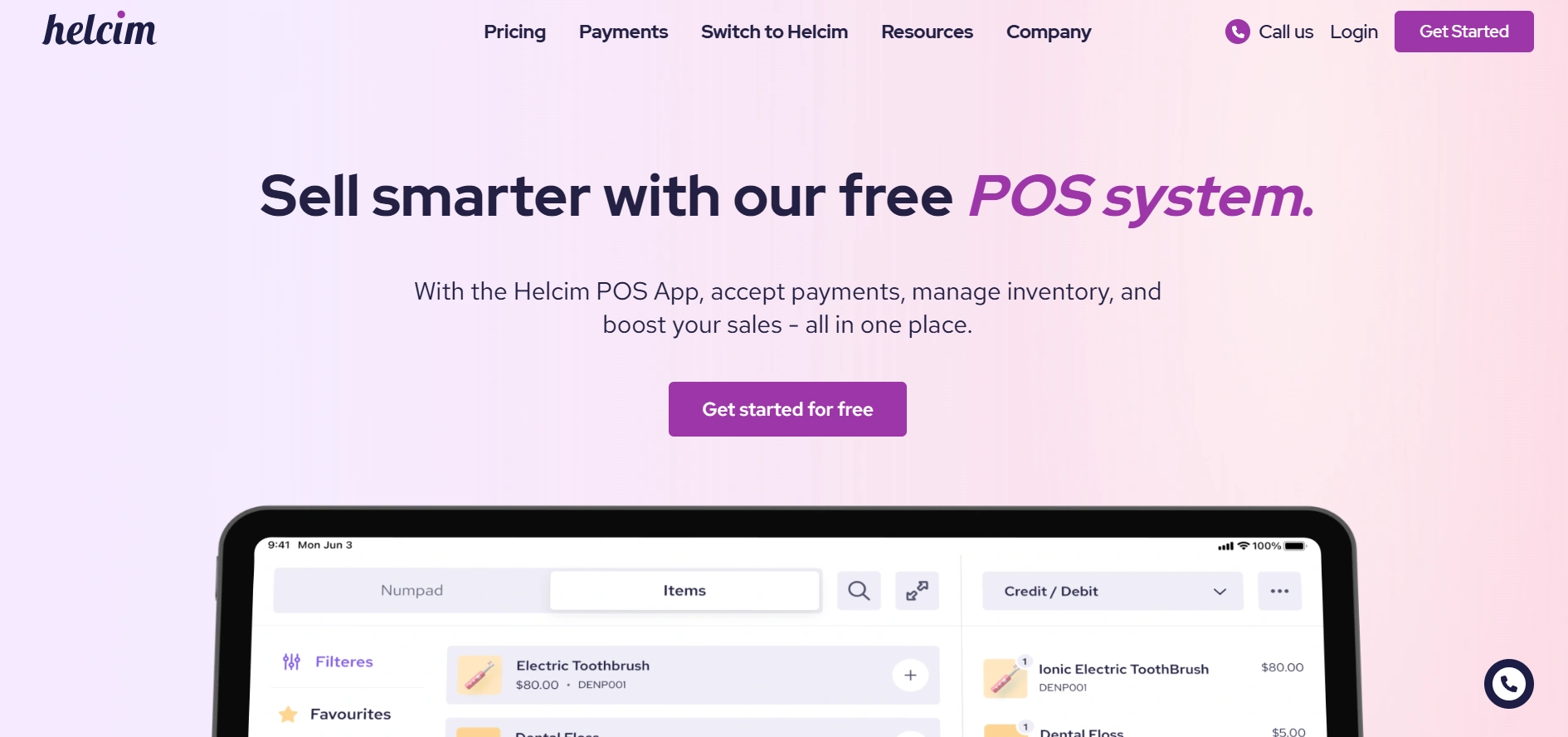 Helcim free pos app